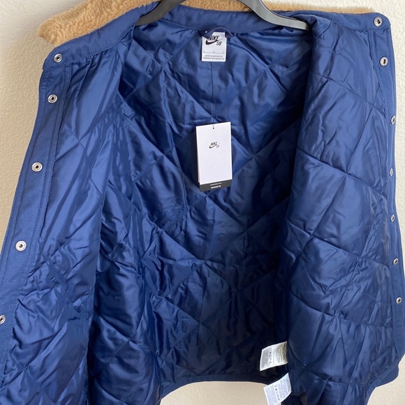 New!🍁Nike SB Men’s Flannel Midnight Navy Jacket - Picture 14 of 16